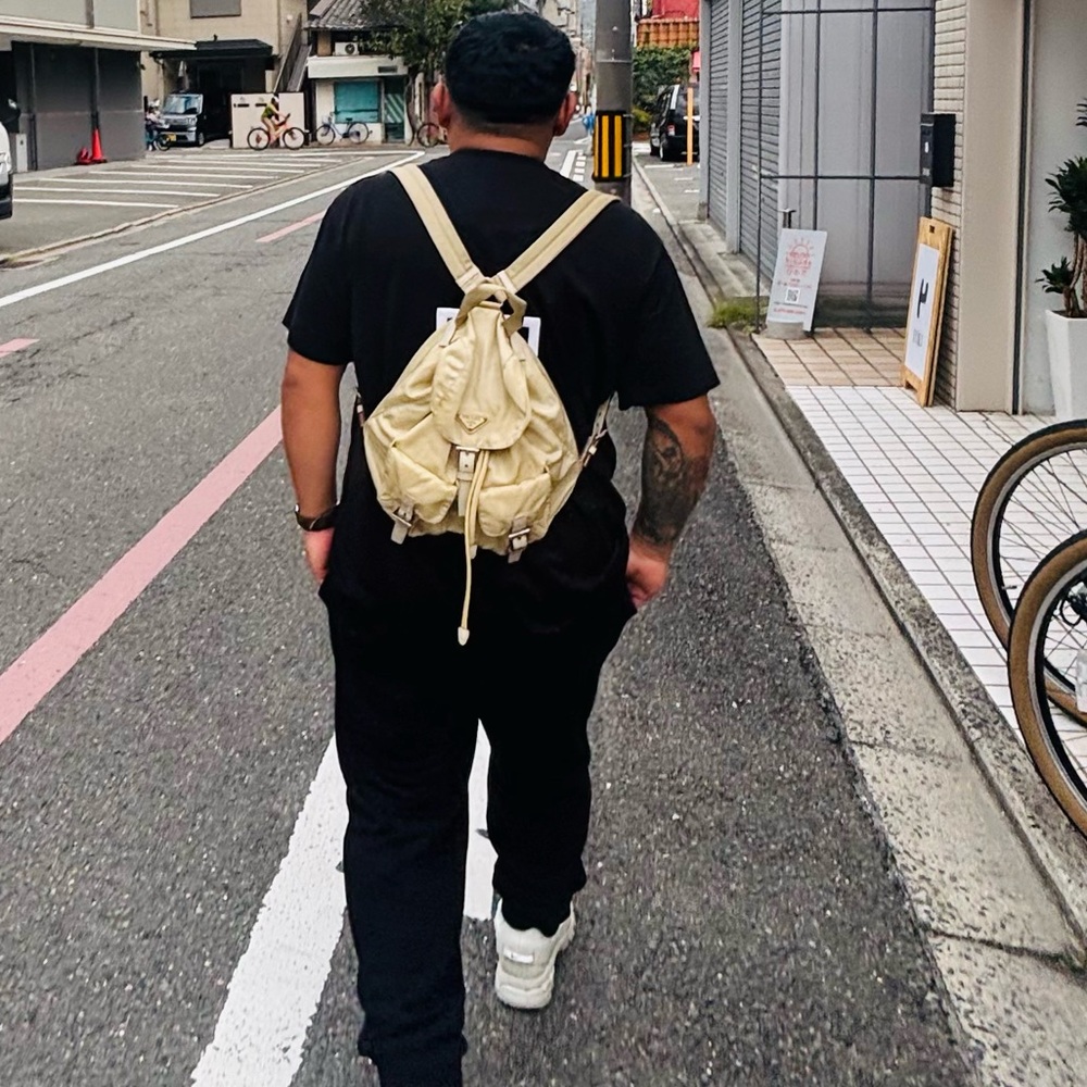 Prada Re-Nylon Beige Desert Backpack - Picture 2 of 13
